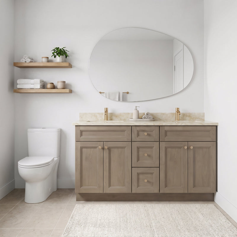 60" Shaker Bathroom Vanity – Willowdale – Double Sink