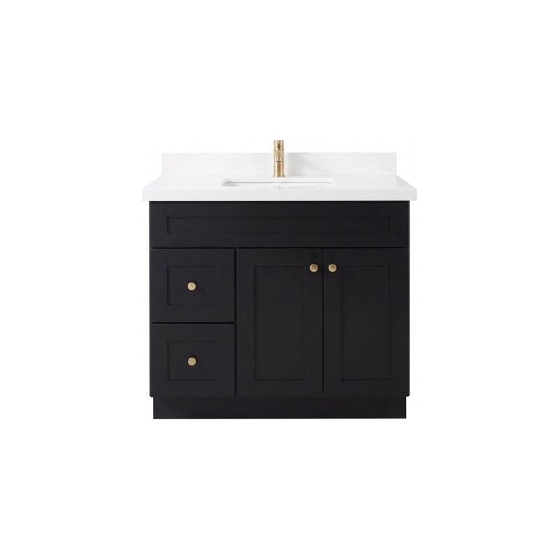 36" Shaker Bathroom Vanity – Black