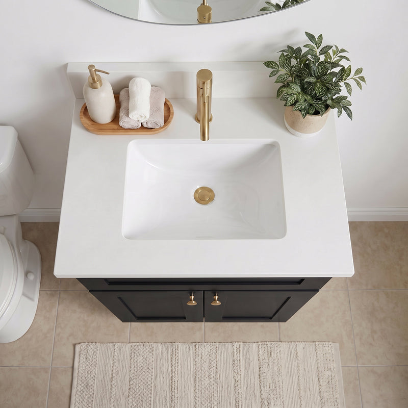 24" Shaker Bathroom Vanity – Black