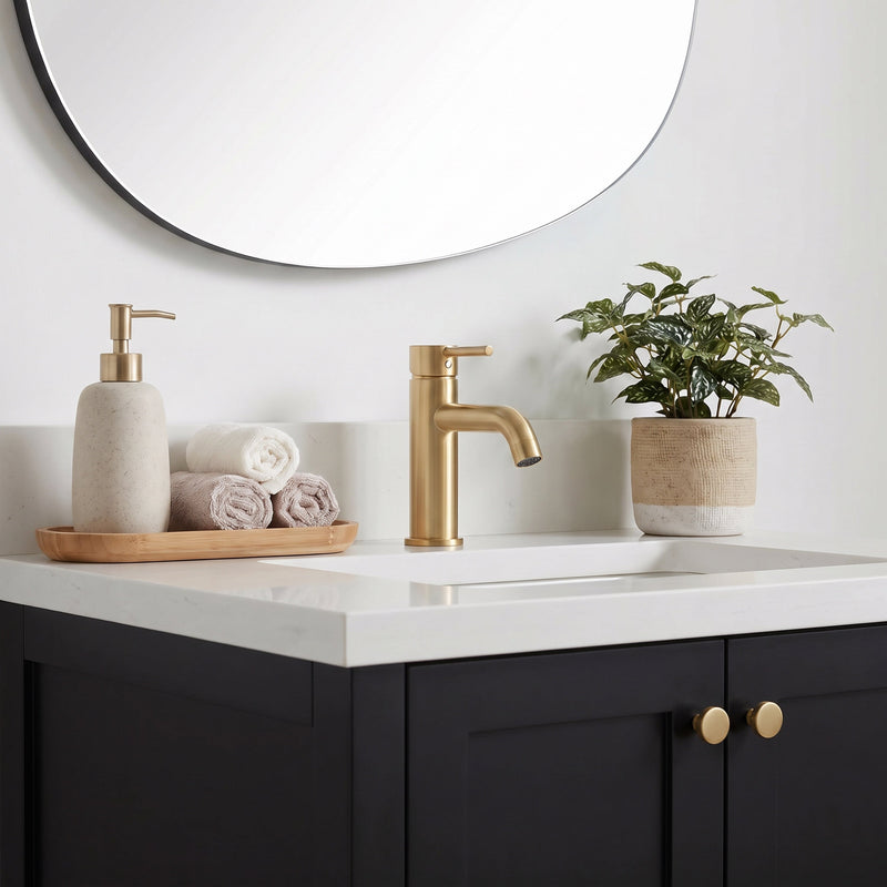 24" Shaker Bathroom Vanity – Black