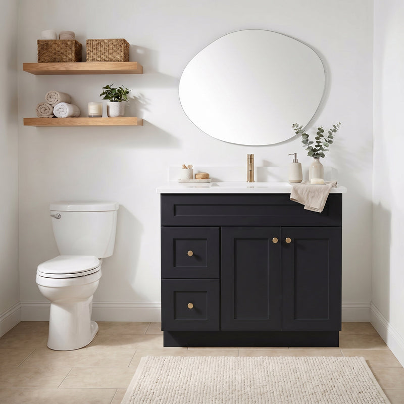 36" Shaker Bathroom Vanity – Black
