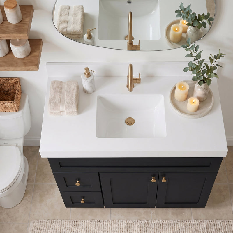 42" Shaker Bathroom Vanity – Black