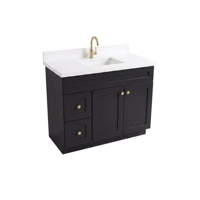42" Shaker Bathroom Vanity – Black