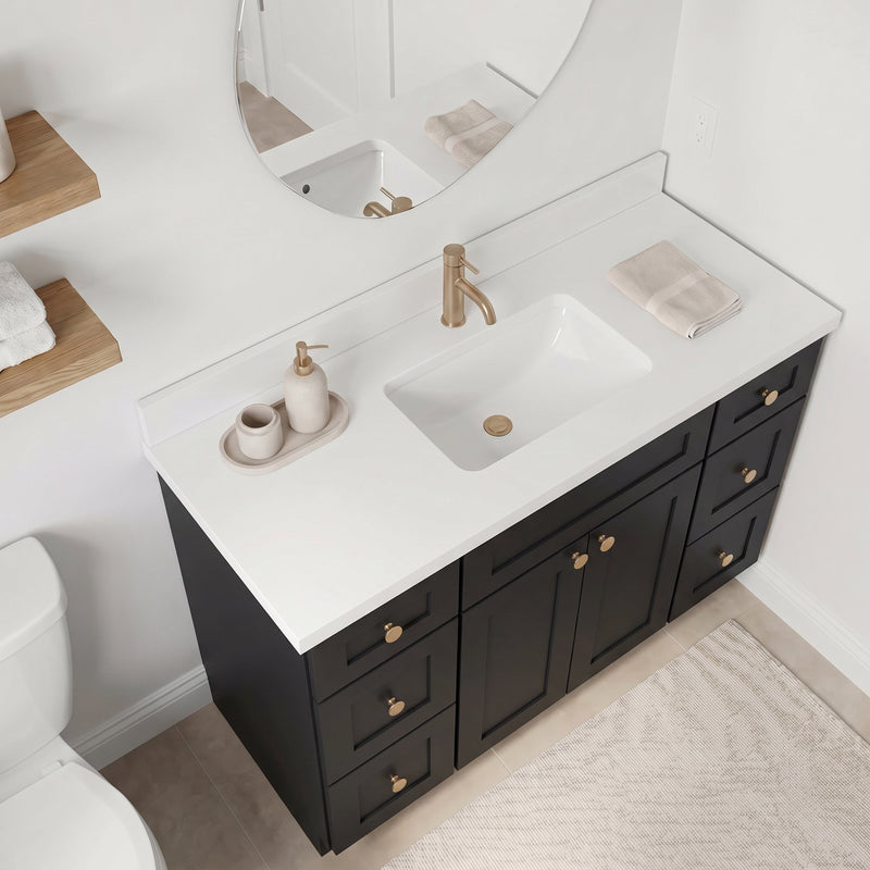 48" Shaker Bathroom Vanity – Black