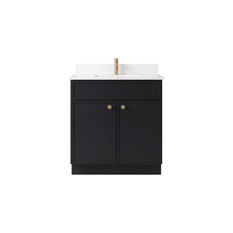 30" Slim Shaker Bathroom Vanity – Black