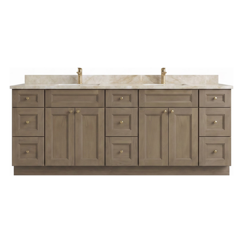 84" Shaker Bathroom Vanity – Willowdale – 6 Drawers
