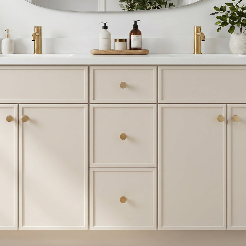 60" Off White Slim Shaker Bathroom Vanity with Quartz Top – Double Sink