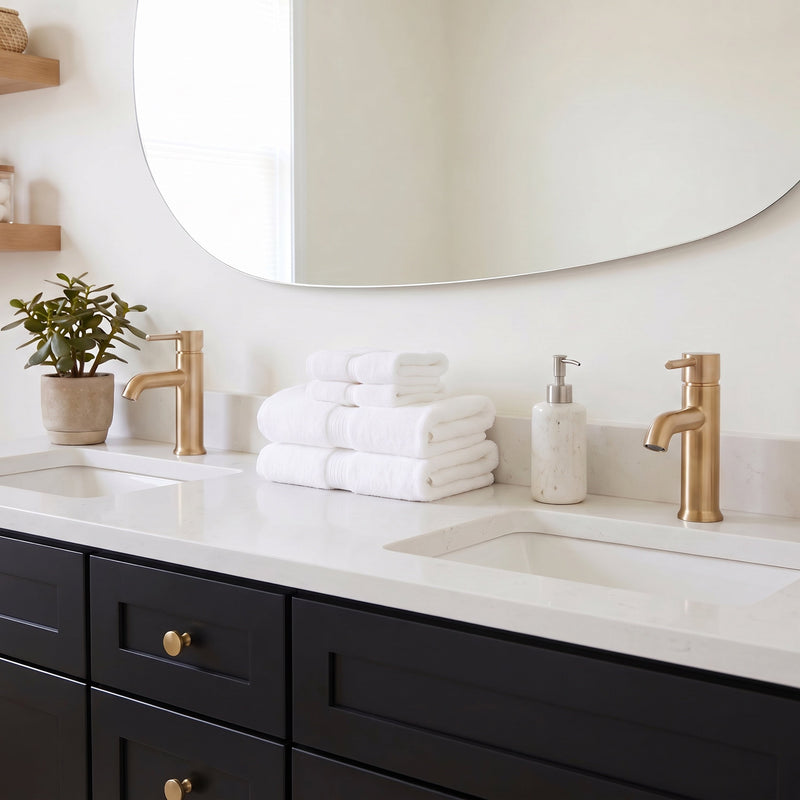 72" Shaker Bathroom Vanity – Black – Double Sink