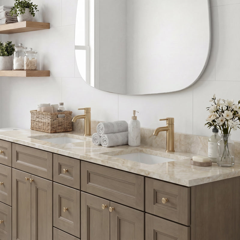 84" Shaker Bathroom Vanity – Willowdale – 6 Drawers