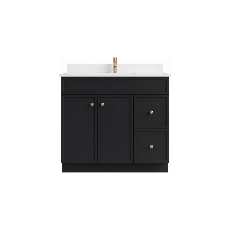 36" Slim Shaker Bathroom Vanity – Black