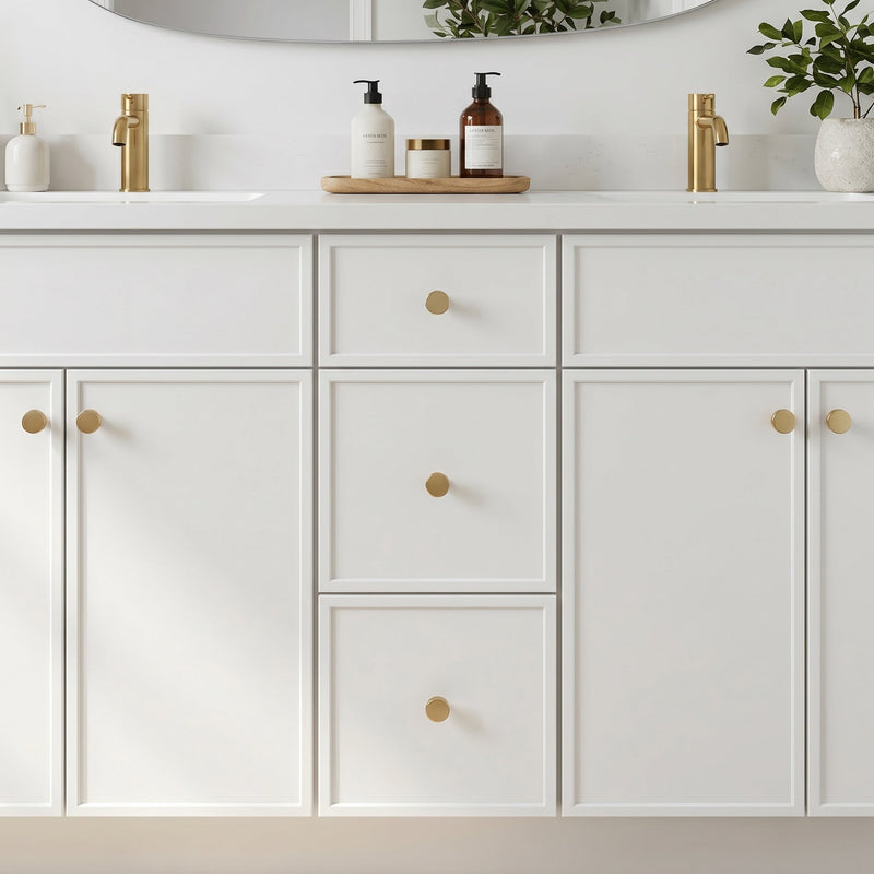 60" White Slim Shaker Bathroom Vanity with Quartz Top – Double Sink