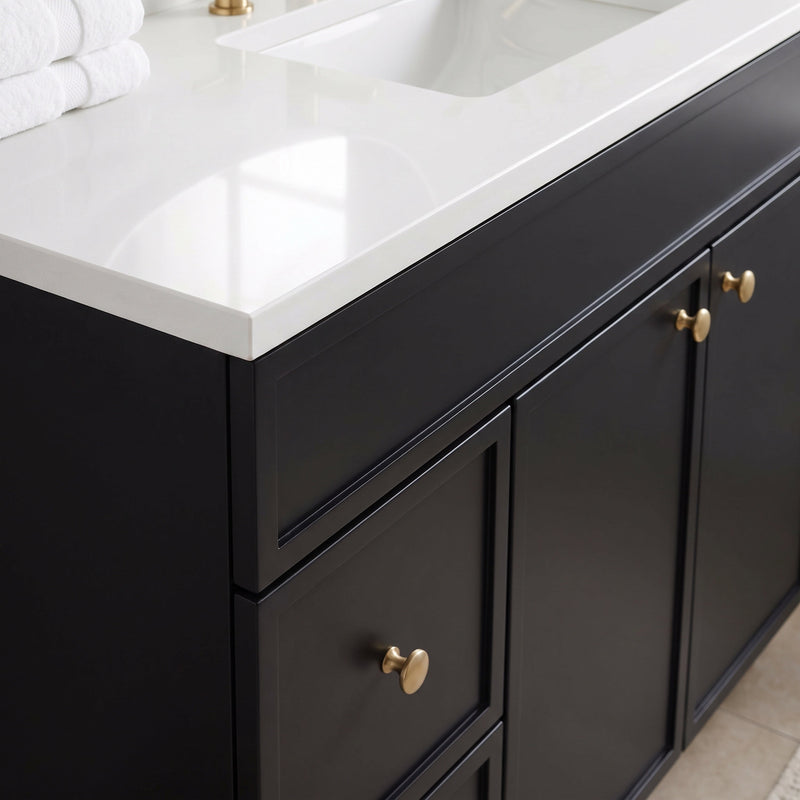 42" Slim Shaker Bathroom Vanity – Black