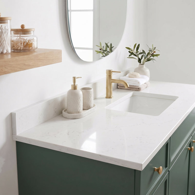 42" Slim Shaker Bathroom Vanity – Forest Green