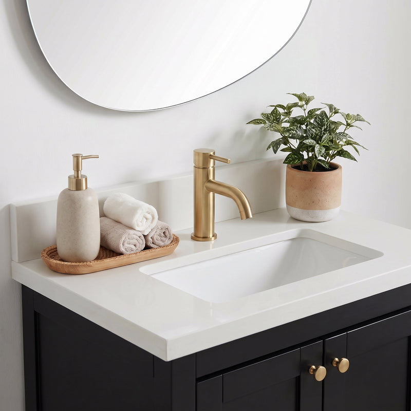 24" Shaker Bathroom Vanity – Black