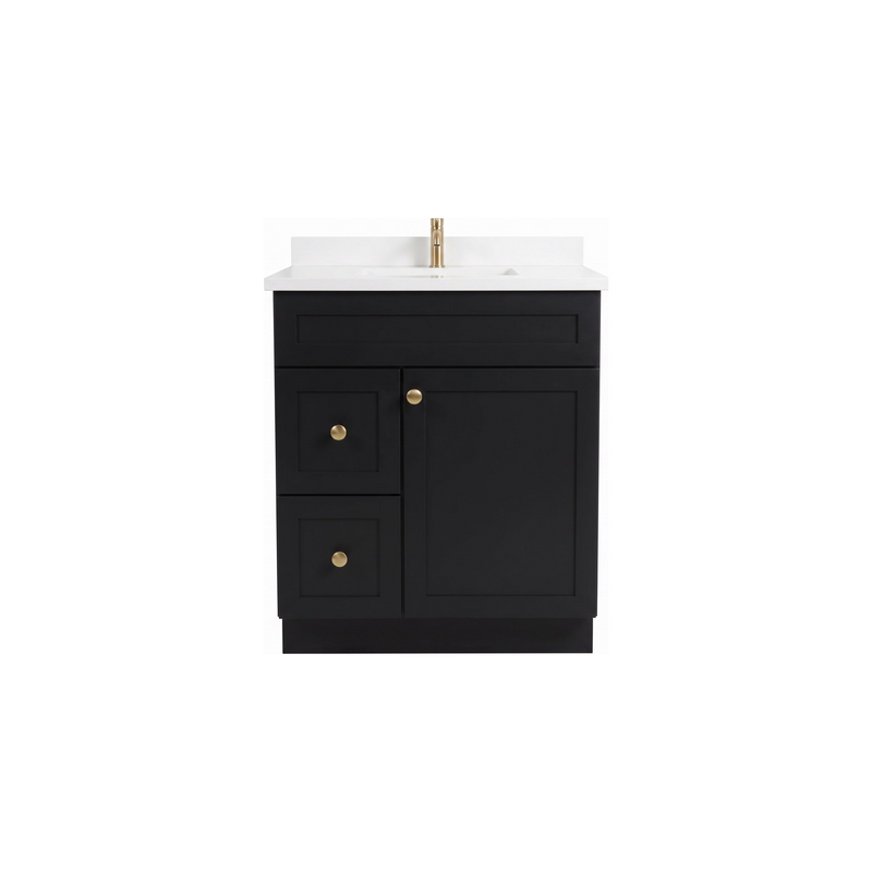 30" Shaker Bathroom Vanity – Black