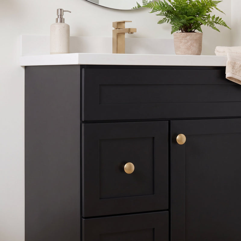30" Shaker Bathroom Vanity – Black