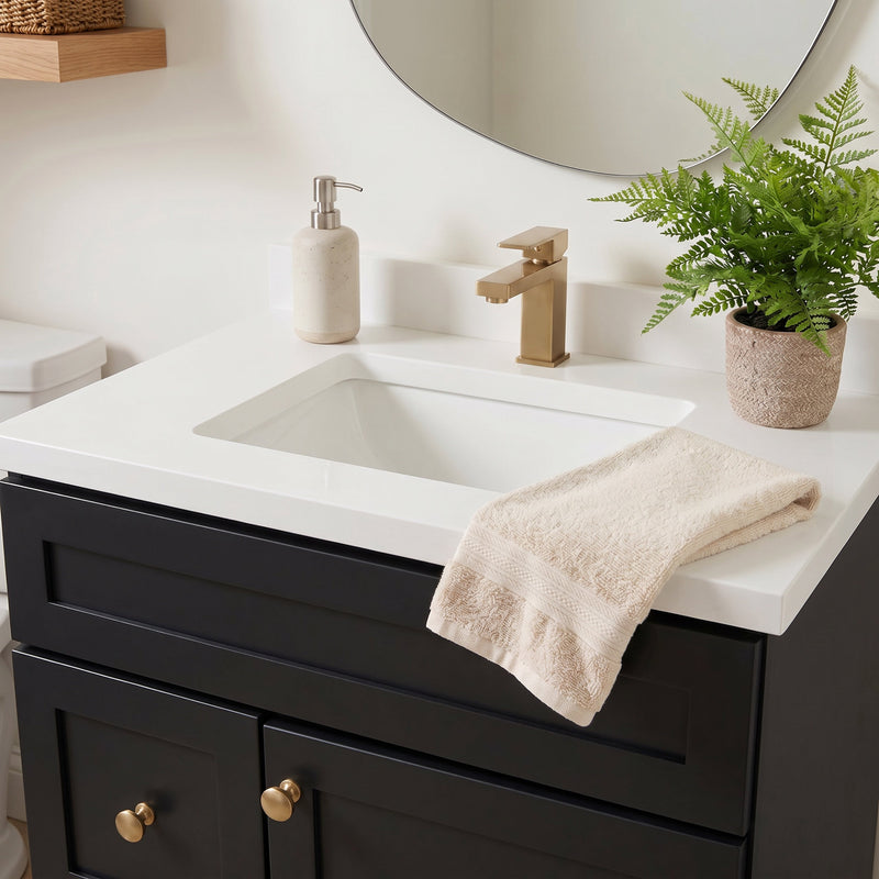 30" Shaker Bathroom Vanity – Black