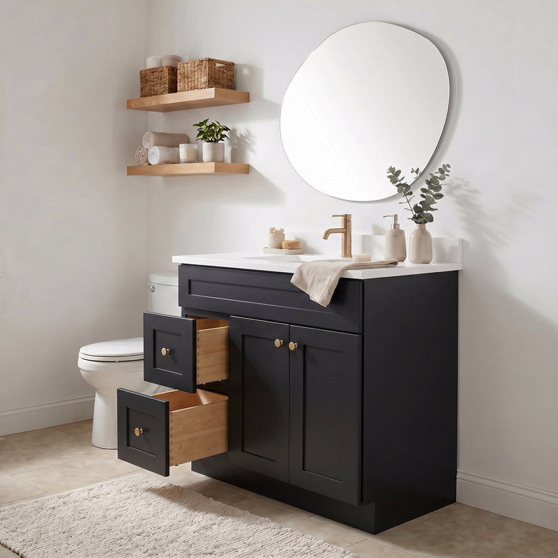 36" Shaker Bathroom Vanity – Black
