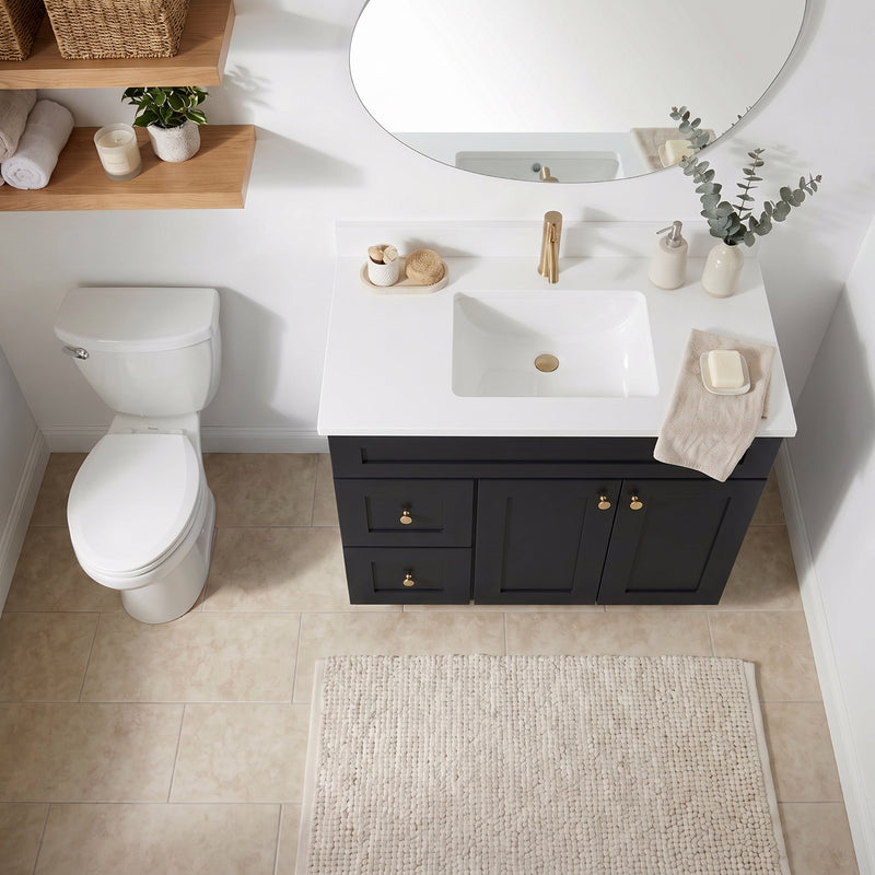 36" Shaker Bathroom Vanity – Black