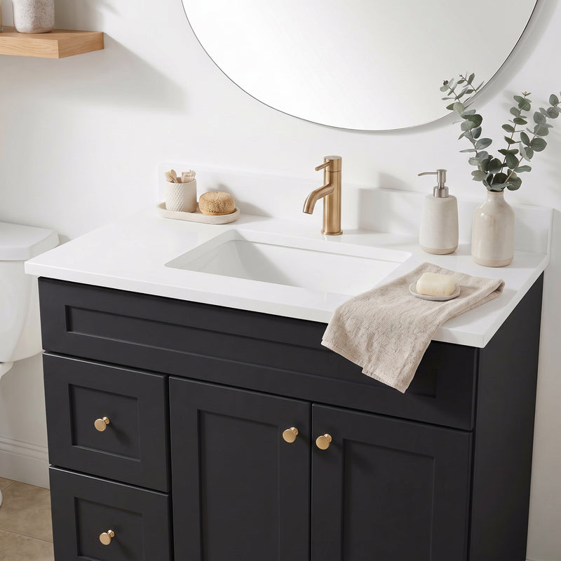 36" Shaker Bathroom Vanity – Black