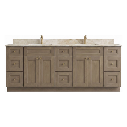 84" Shaker Bathroom Vanity – Willowdale – 6 Drawers