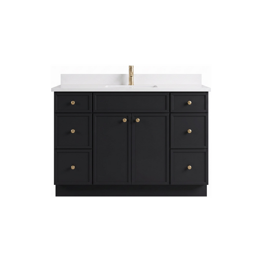 48" Slim Shaker Bathroom Vanity – Black