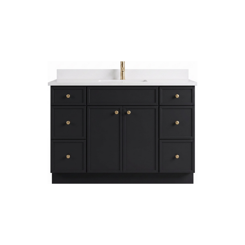 48" Slim Shaker Bathroom Vanity – Black