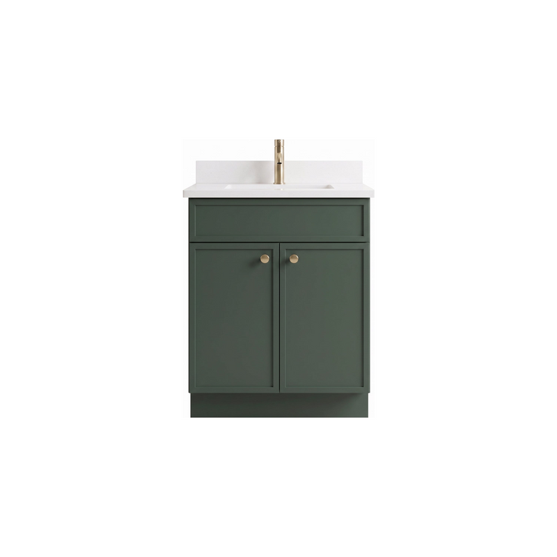 24" Slim Shaker Bathroom Vanity – Forest Green