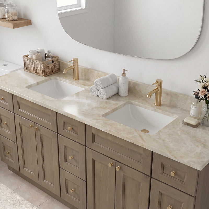 84" Shaker Bathroom Vanity – Willowdale – 6 Drawers