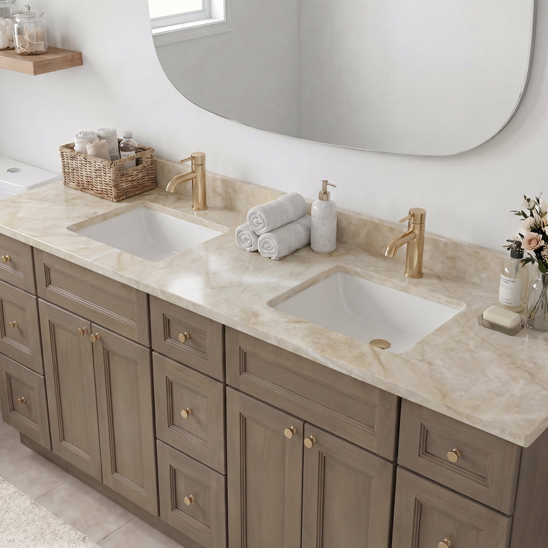 84" Shaker Bathroom Vanity – Willowdale – 9 Drawers