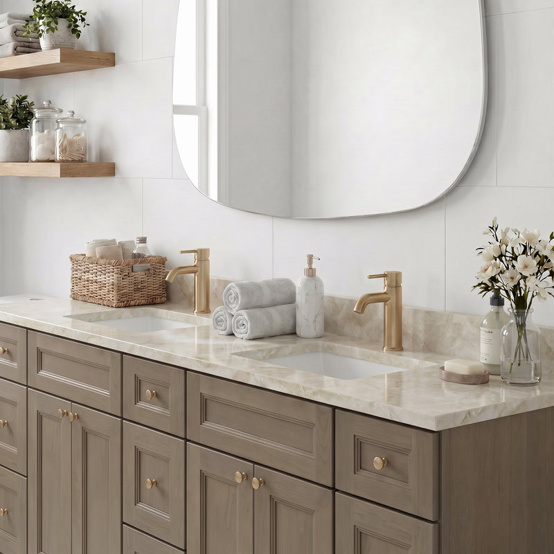 84" Shaker Bathroom Vanity – Willowdale – 9 Drawers