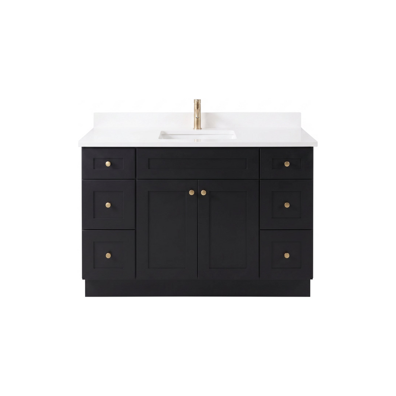 48" Shaker Bathroom Vanity – Black