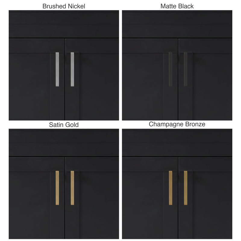 60" Slim Shaker Bathroom Vanity – Black – Single Sink