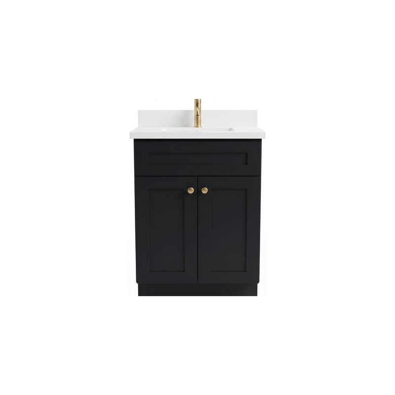 24" Shaker Bathroom Vanity – Black