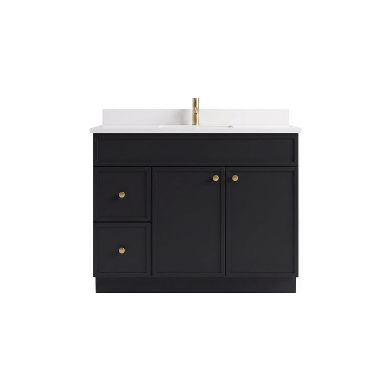 42" Slim Shaker Bathroom Vanity – Black