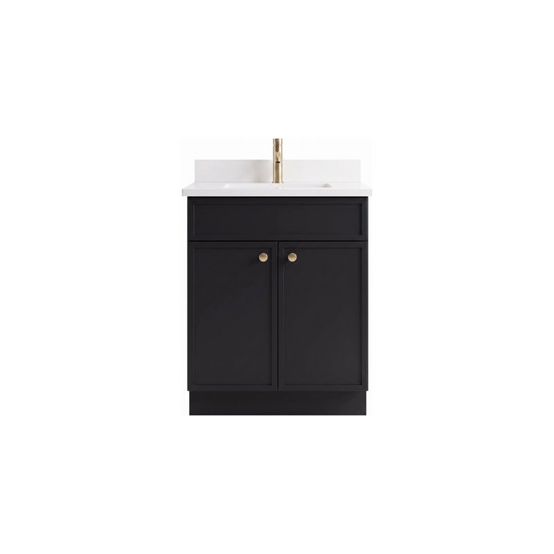 24" Slim Shaker Bathroom Vanity – Black
