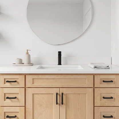 48" Maple Shaker Bathroom Vanity with Quartz Top – Single Sink
