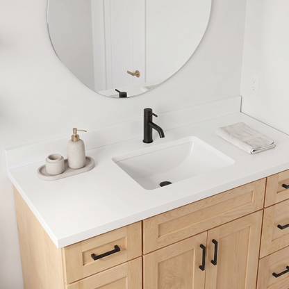48" Maple Shaker Bathroom Vanity with Quartz Top – Single Sink