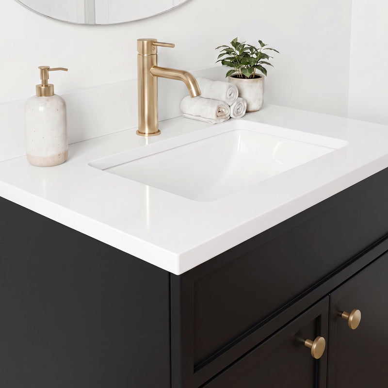 24" Slim Shaker Bathroom Vanity – Black