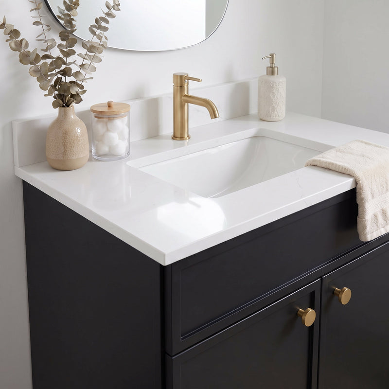 30" Slim Shaker Bathroom Vanity – Black