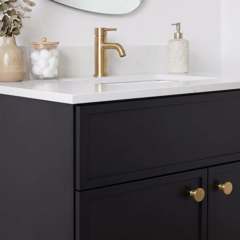 30" Slim Shaker Bathroom Vanity – Black
