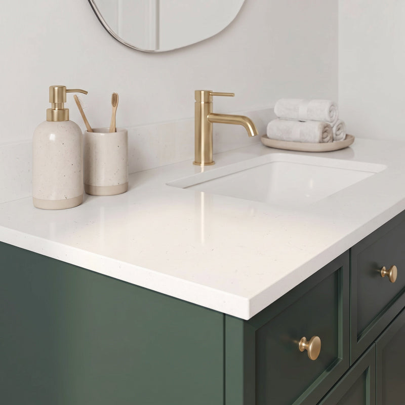 36" Slim Shaker Bathroom Vanity – Forest Green