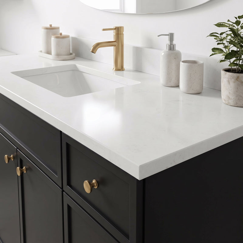 48" Slim Shaker Bathroom Vanity – Black