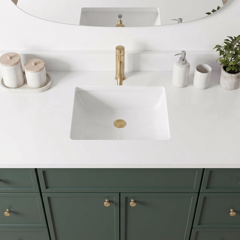 48" Slim Shaker Bathroom Vanity – Forest Green