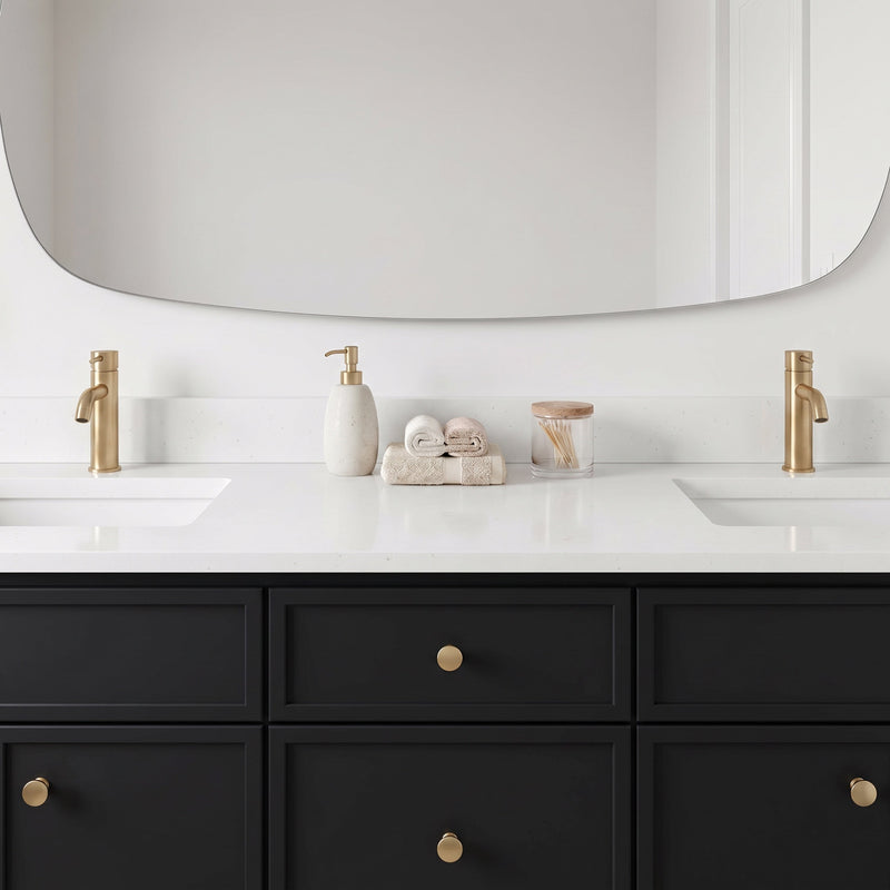 72" Slim Shaker Bathroom Vanity – Black – Double Sink